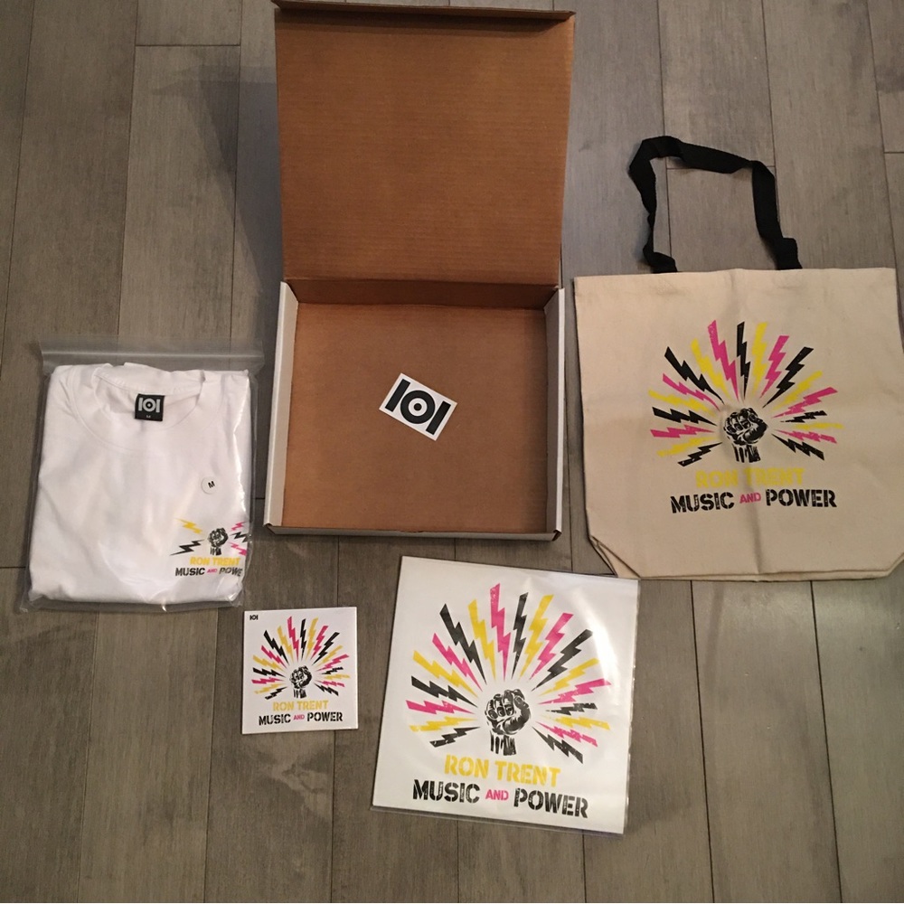 NEW-RON TRENT BOX SET- 10” VINYL, MIXED CD, WHITE TEE, TOTE BAG DEEP HOUSE MUSIC